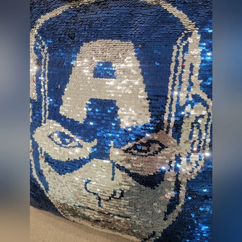 Marvel Sequin Flip Pillow Avengers Iron Man Captain America Blue/Silver/Red/Gold